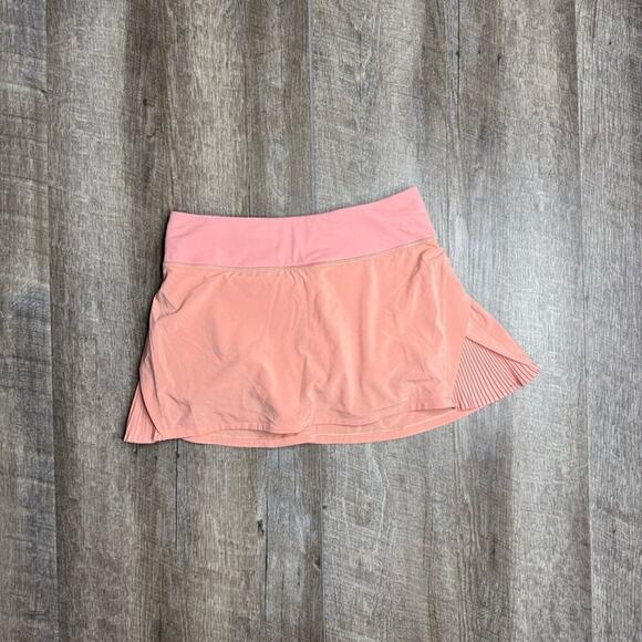 lululemon Peach Pink Play Off The Pleats Skirt 13” Size 4 - Picture 7 of 11